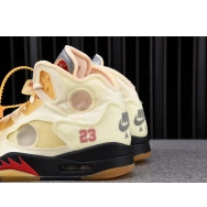 Jordan OFF-WHITE 5 DH8565-100 Sail Retro 0815